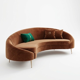 Ecksofa 3 Sitzer Polster Samt Modern Relax Sitz Luxus Möbel Wohnlandschaft Eck