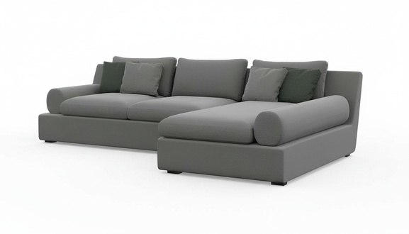 Ecksofa Ästhetik der Form und Weichheit des Stoffes
