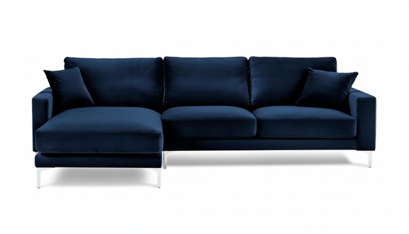 Ecksofa Blau Wohnlandschaft Couch Eckgarnitur Polster Italienische Möbel Design