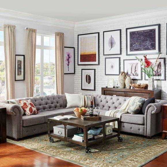 Chesterfield Ecksofa Wohnlandschaft Sofa Couchen Polster Ecke Couch