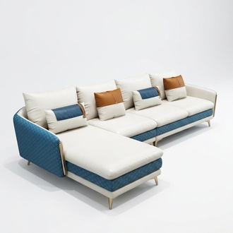 Ecksofa L-Form Modernes Sofa Ledersofa Deko Ecksofa Polster Wohnlandschaft