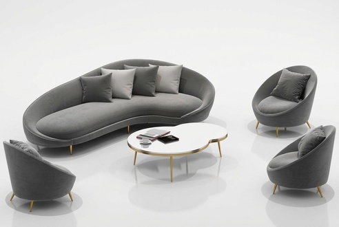 Ecksofa L-form Samt Sofa Wohnlandschaft Relax Sitz Design Couch Lounge Sofas