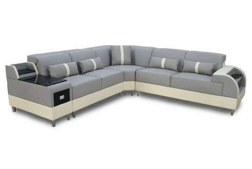 Ecksofa L-Form Sofa Couch Design Polster Modern Eckgarnitur Grau