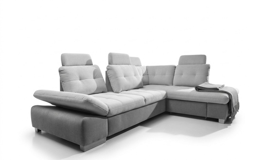 Ecksofa L Form Sofa Wohnlandschaft Garnitur Stoff Sofas Bettunktion Schlaf