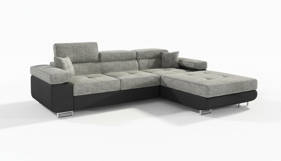 Ecksofa L-Form Wohnlandschaft Designer Sofa Couch Polster Sitz Garnitur Textil