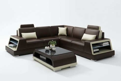 Ecksofa Ledersofa Polster Wohnlandschaft Sofa Couch Eckgarnitur L Form