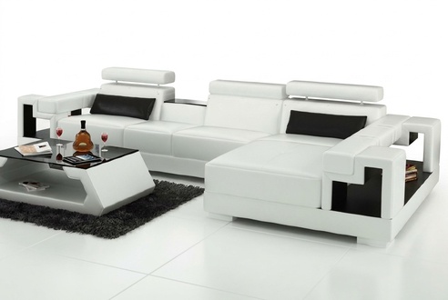 Ecksofa Ledersofa Wohnlandschaft L Form Sofa Couch Polster Sitz Ecke