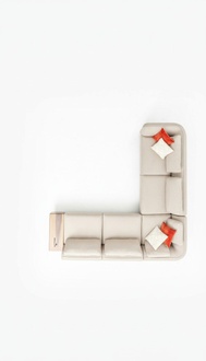 Ecksofa LForm Beige Wohnzimmer Design Couchen Möbel Polstersofa 317x312