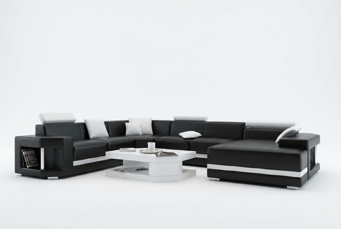 Ecksofa mit USB,Polster Wohnlandschaft Couch Sofa Wohnlandschaft UForm Sitz Ecke