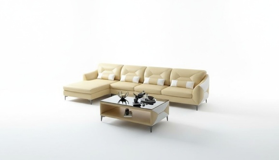 Ecksofa Polster Ecksofa LForm Modernes Couchtisch Sofa Wohnlandschaft 2tlg. Neu