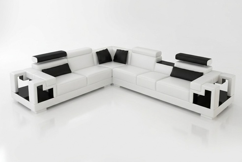 Ecksofa Sofa Couch Polster Wohnlandschaft Leder Eck Sofas Garnitur L Form Neu