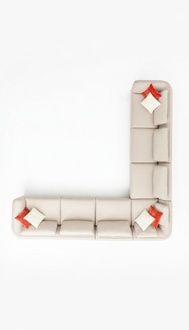 Ecksofa Sofa LForm Luxus Wohnzimmer Beige Polster Sofa Möbel 402x402cm