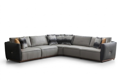 Ecksofa Sofas L-Form Großes Sofa Eck Wohnzimmer Polyester Modern Luxus Stoff Neu