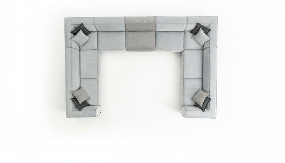 Ecksofa U Form Wohnzimmer Modern Design Big Grau Sofa Couch Neu