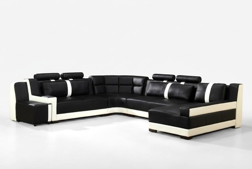 Ecksofa Wohnlandschaft + USB Polster Eckgarnitur Design Couch Moderne Leder Sofa