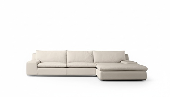 Ecksofa Wohnzimmer Schlaf Sofa Couchen Couch Weiß L Form Leder Möbel PRIANERA