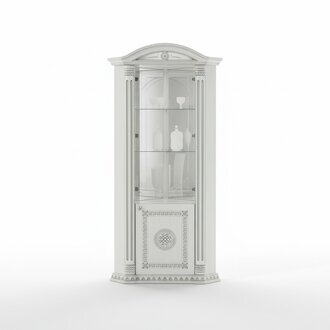 Eckvitrine Vitrine Anrichte Eck Vitrinen Luxus Glas Schrank Schranke Holz Design