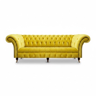 Edle Chesterfield Sitzmöbel Designer Wohnzimmer Polster Textilcouchen