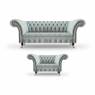 Edles Chesterfield Set Wohnzimmer Couchen Designer Sofagarnitur 2tlg