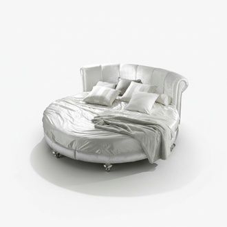 Edles Designer Schlafzimmer Rundbett Betten Rund Rundes Hotel Leder