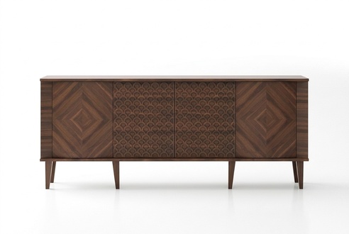 Elegante braune Holz-Konsole im zeitlosen Design