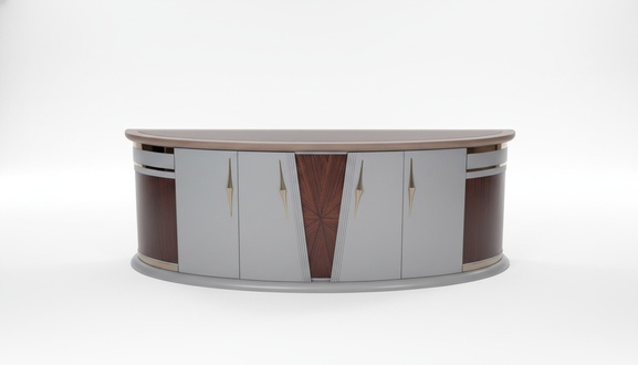 Elegante braune Holz-Konsole im modernen Design