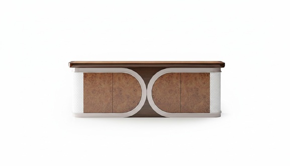 Elegante braune Holz-Konsole im zeitlosen Design