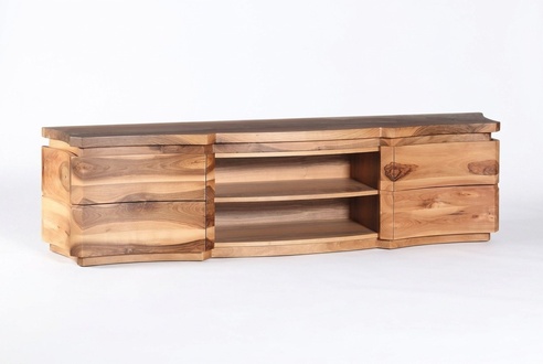 Elegante braune Holzkonsole im stilvollen Design