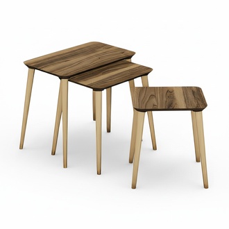 Eleganter Beistelltisch aus Holz in Braun für modernes Wohndesign