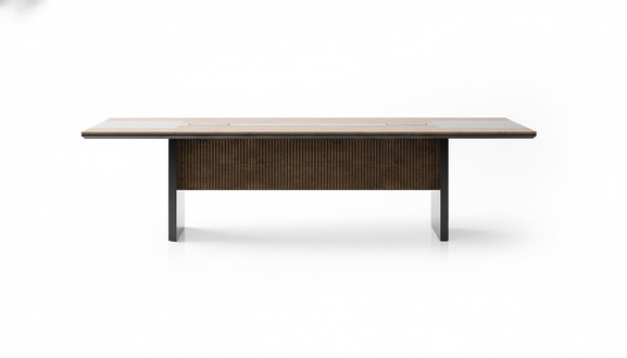 Eleganter brauner Holz-Konferenztisch im modernen Design