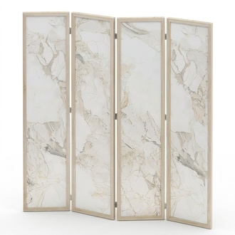 Eleganter Raumteiler in Beige aus MDF mit modernem Design