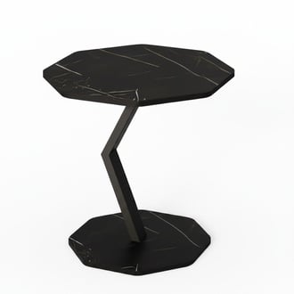 Eleganter schwarzer Beistelltisch aus Holz mit modernem Design