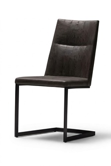 Eleganter schwarzer Metallstuhl im klassischen Design