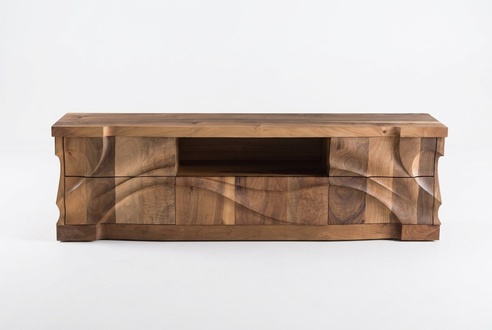 Elegantes braunes Holz Konsolmöbel in zeitlosem Design