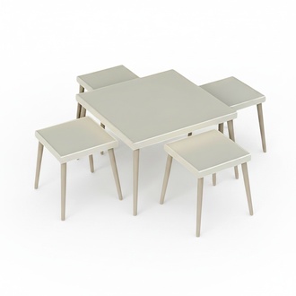 Elegantes weißes Wohnzimmer-Set aus Holz mit modernem Design