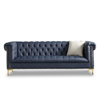 Englische Stil Möbel Chesterfield Drei Sitzer Couch Pink Turkis 3er Blau