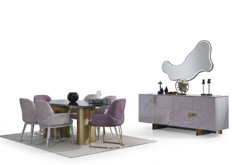 Essecke Esszimmermöbel Essgruppe Esstisch Set Esszimmer 9tlg Rosa Holz