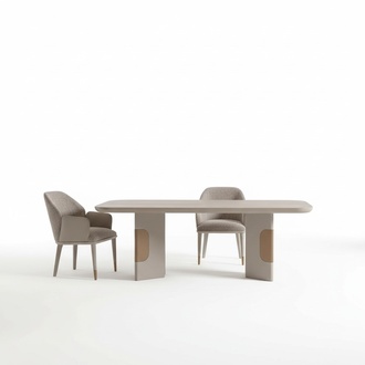 Essgruppe Esszimmer Garnitur Essecke Esstisch Stühle Set 7tlg Beige