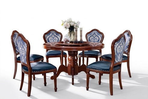 Esstisch + 6x Stühle Esszimmer Set Essgruppe Tisch Möbel Design 7tlg