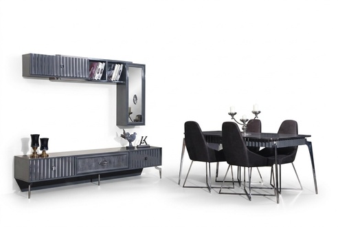 Esstisch 6x Stühle Gruppe Tisch Möbel 8tlg. Set Esszimmer Garnitur