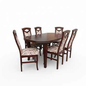 Esstisch Sitzgarnitur Tisch Stuhl Set Esszimmer Garnituren Design 6 Stühle