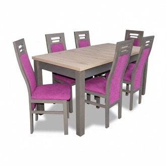Esstisch Tisch Holz Esszimmer Garnitur 6x Stuhl Set Stühle Moderne Möbel Gruppen