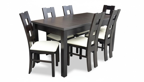 Esszimmer Design Möbel Stuhlgruppe Tisch 6 Lehn Stühle Set Garnitur Neu 7 tlg.