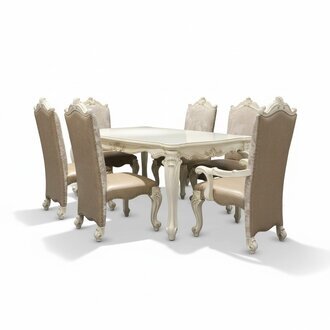 Esszimmer Garnitur 7tlg Barock Rokoko Tisch 6x Stühle Stuhl Gruppe