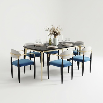 Esszimmer Gruppe Komplett Set Garnitur 7tlg Tisch Deko Tische Luxus Holz