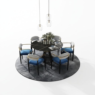 Esszimmer Set Esstisch Garnitur 6x Stuhl Tisch Gruppe 7tlg. Set Komplett