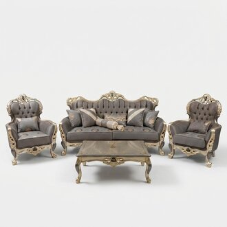 Exklusives Sofagarnitur set 3+3+1 3tlg 2x Sofa Sessel Relax Luxuriöses