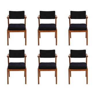 Luxus Esszimmer Stuhl Modern Holz Möbel 6x Stühle Schwarz Design Einrichtung