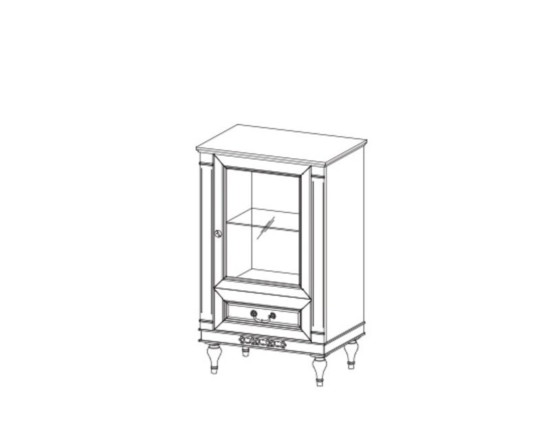 Klassische Vitrine Kommoden Vitrinen Vitrinenschrank Schrank Glasschrank FL-WM