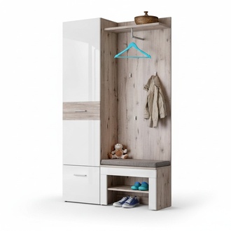 Flur Garderobe Garnitur Moderne Design Stil Luxus Schrank Holz Möbel Neu